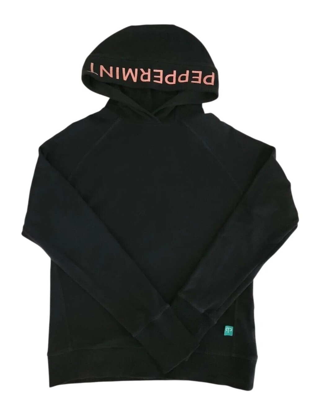 Designed in Quebec Peppermint Cycling Co. Lightweight Black Hoodie, Size S